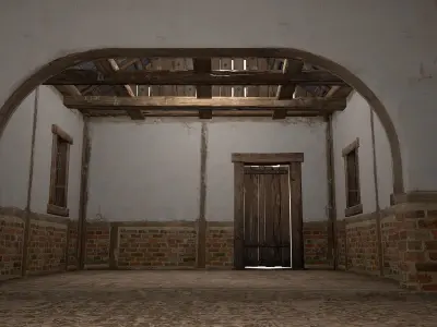 Medieval House 1 Cottage Low-poly 3D model