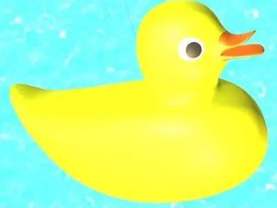 Duckling rubber duck Free low-poly 3D model