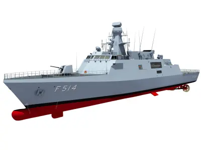 TCG KINALIADA - Turkish Milgem Class Corvette 3D model