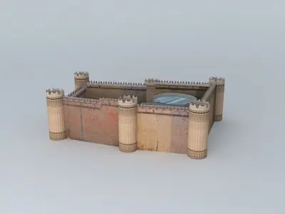 Building that was once the castle 3D model