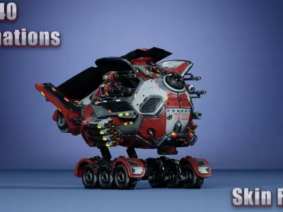 Sci-Fi Drone 01 Low-poly 3D model