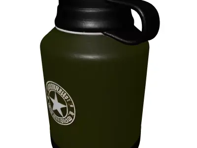 Military Style Insulated Water Bottle 3D model