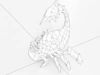 Scorpion 3d model made from polygons Low-poly 3D model