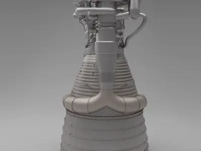 F-1 Rocket Engine 3D model