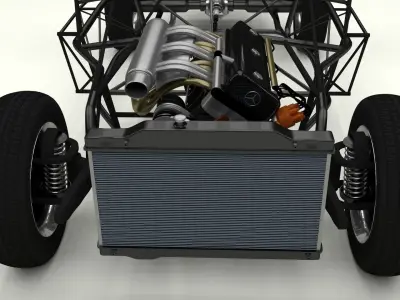 Full Mercedes 300SL chassis 3D model