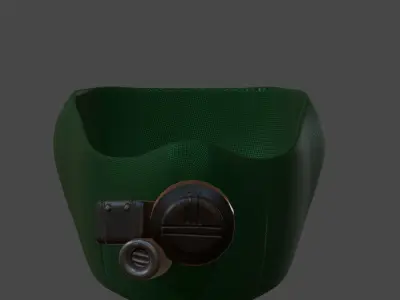 Gas mask helmet 3d model scifi Low-poly Low-poly 3D model