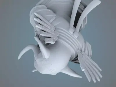 Sci-Fi Mechanical Elephant Sculpture PM-26 3D print model