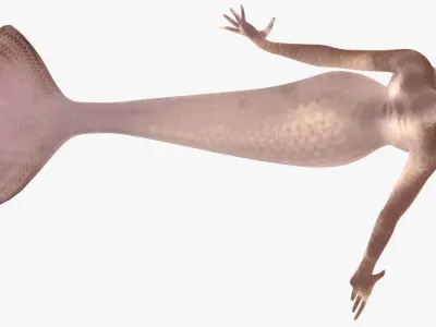 Mermaid Low-poly 3D model