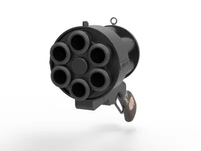 Big Baby Revolver from the movie Hellboy 2 The Golden Army 2008 3D model