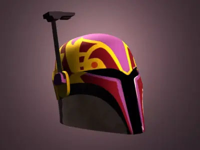 Sabine Wrens Mandalorian Helmet 3D model