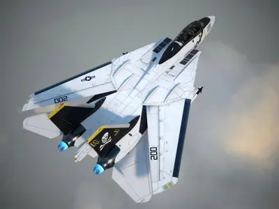 F-14A Tomcat VF-84 Jolly Rogers 1977 3D model