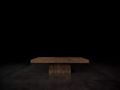 coffee table rustic 3D model
