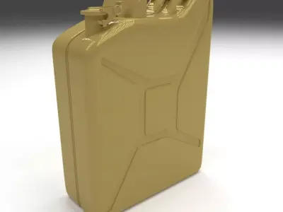 Jerry Can Yellow Low-poly 3D model