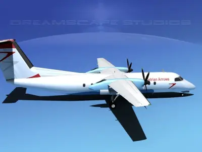 DeHavilland DHC-8-Q300 Austrian Arrows 3D model