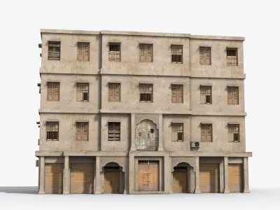 Arab Middle East Building x32 Low-poly 3D model