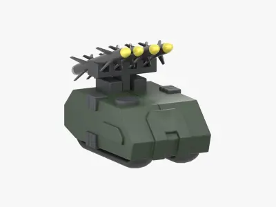 Army Tank 3D Illustration 3D model