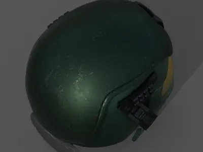 Helmet scifi military futuristic technology cyborg artfiction  Low-poly 3D model