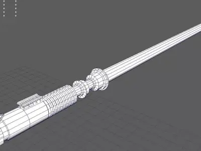 Lightsaber star wars saber Free low-poly 3D model