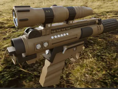 Star Wars Blaster Low-poly 3D model