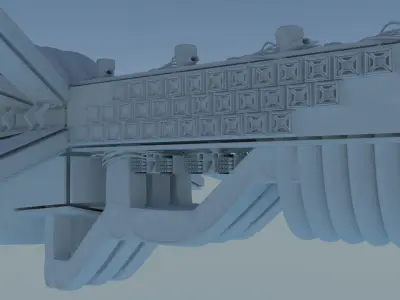 Butterfly Spaceship Free 3D model