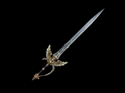 Regalia Sword Low-poly 3D model