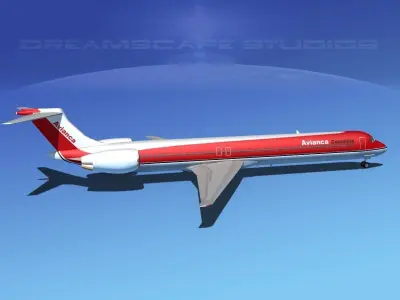 McDonnell Douglas MD80 Avianca 3D model