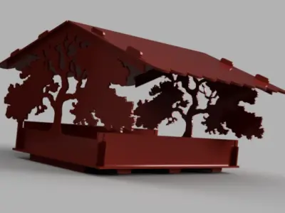 Decorative Tree Bird Feeder Free 3D print model