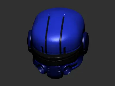 helmet high poly sculpt 3d printable  3D model 180