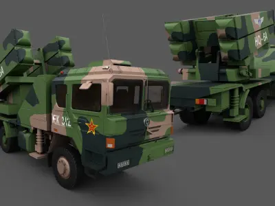 Chinese HQ-6A  Low-poly 3D model