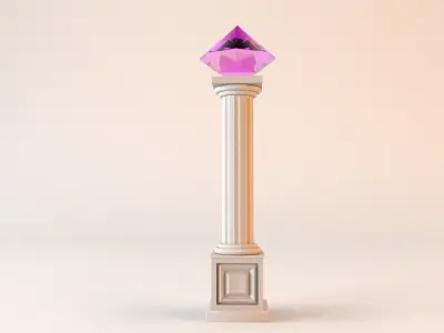 decorative column Free low-poly 3D model