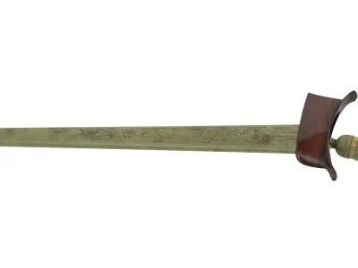 Kris Sword Low-poly 3D model