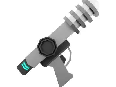 3d  Sci - Fi shotguns for shooting in space icon 3D model