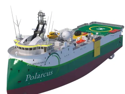Seismic vessel Polarcus Naila 3D model