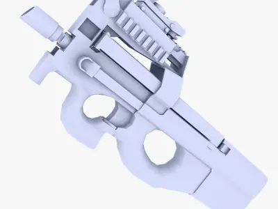 FN P90 Low-poly 3D model purchase