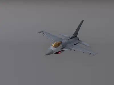 F16 - Falcon Fighter Jet Low-poly 3D model