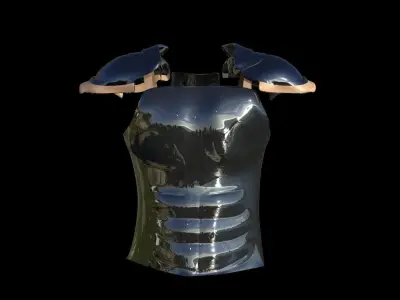 Medieval Body Armor And Shoulder Pad For Blender Free 3D model