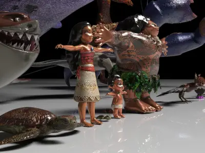 Moana  Characters Pack 20 3D model