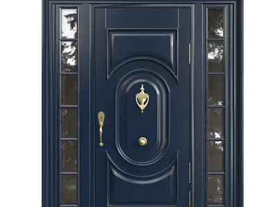 Entrance classic door 113 3D model