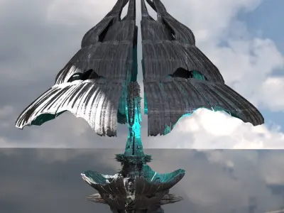 Antartica Solar station emitter 3D model