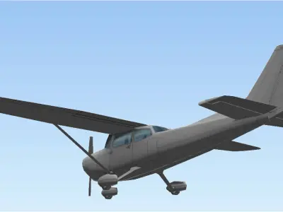 Cessna 172 Low poly game asset Low-poly 3D model