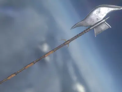 Battle Axe Low-poly 3D model