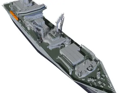 Naval re-supply ship RAS 3D model