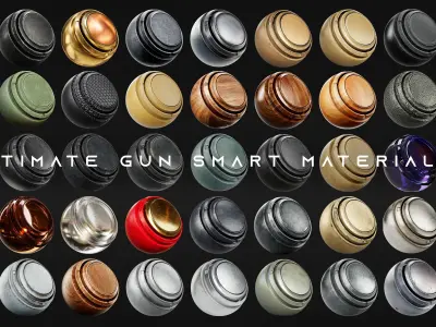 Ultimate Gun and Weapon Smart Materials for Substance 3D Painter 3D model