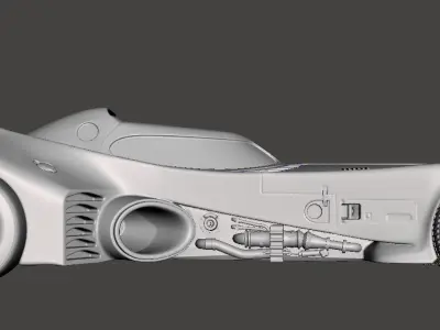 Batmobile 3d model for 3d printing  3D print model