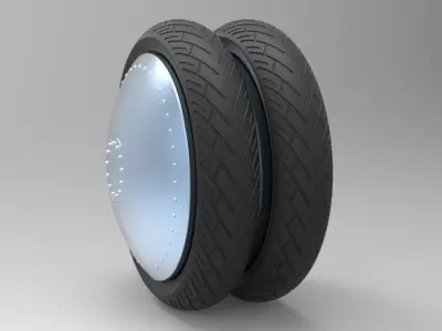 Double wheel 1 3D model