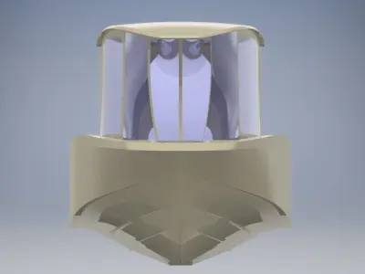 500cm campin fishing boat real scale reade for constraction 3D model