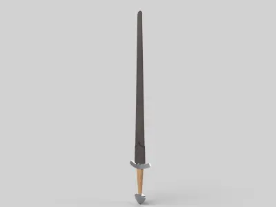 slavic sword Low-poly 3D model