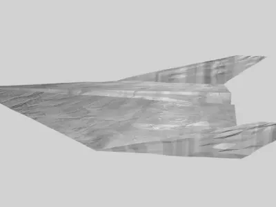 Crumpled Paper Plane Free low-poly 3D model