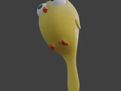 Cartoon Bird Not Rigged 3D model