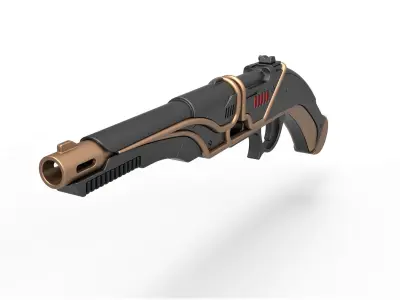 Blaster E-851 of Zorii Bliss from Star Wars Rise of Skywalker 3D model